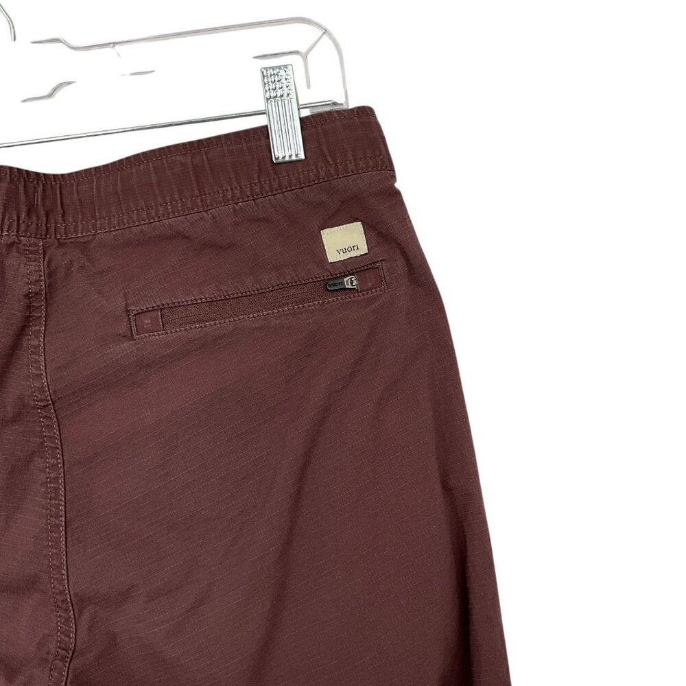 Vuori Ripstop Pants Chestnut Brown Mid Rise Drawstring Size Medium M - Picture 8 of 9